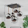 Koyoto Deckenleuchte Glas 15 cm Gold, Schwarz, 5-flammig