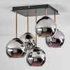 Koyoto Deckenleuchte Glas 15 cm Gold, Schwarz, 5-flammig