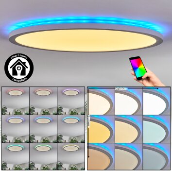 Zuren Deckenpanel LED Weiß, 1-flammig, Farbwechsler