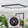 Zuren Deckenpanel LED Schwarz, 1-flammig, Farbwechsler