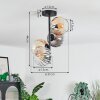 Koyoto Deckenleuchte Glas 15 cm Bernsteinfarben, Klar, Rauchfarben, 4-flammig