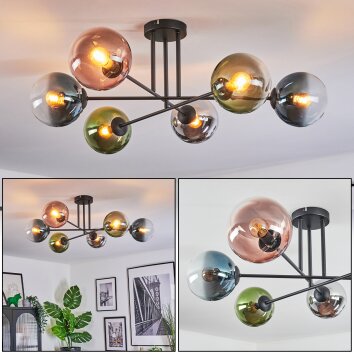 Gastor Deckenleuchte Glas 15 cm Blau, Chrom, Grün, Klar, Kupferfarben, Rauchfarben, 6-flammig Gastor Deckenleuchte Glas 15 cm Blau, Chrom, Grün, Klar, Kupferfarben, Rauchfarben, 6-flammig