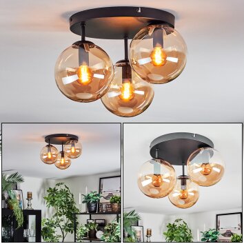 Gastor Deckenleuchte Glas 15 cm Bernsteinfarben, 3-flammig Gastor Deckenleuchte Glas 15 cm Bernsteinfarben, 3-flammig