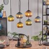 Koyoto Hängeleuchte Glas 15 cm Blau, Gold, Grün, Kupferfarben, 6-flammig