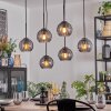 Koyoto Hängeleuchte Glas 15 cm Rauchfarben, 6-flammig