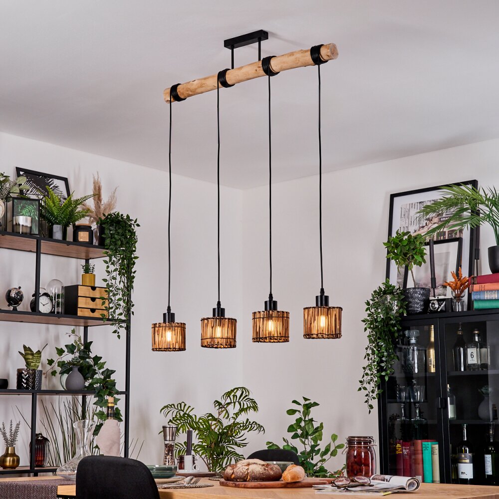 Cando Hängeleuchte Naturfarben, Schwarz, 4-flammig main product photo