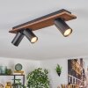 Dalan Deckenleuchte LED Naturfarben, Schwarz, 3-flammig