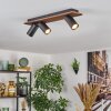 Dalan Deckenleuchte LED Naturfarben, Schwarz, 3-flammig