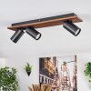 Dalan Deckenleuchte LED Naturfarben, Schwarz, 3-flammig