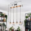 Koyoto Hängeleuchte Glas 15 cm Naturfarben, Schwarz, 4-flammig