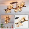 Ripoll Deckenleuchte Glas 15 cm Gold, Schwarz, 8-flammig