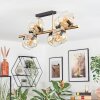 Ripoll Deckenleuchte Glas 15 cm Gold, Schwarz, 8-flammig