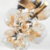 Ripoll Deckenleuchte Glas 15 cm Gold, Schwarz, 8-flammig