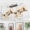 Ripoll Deckenleuchte Glas 15 cm Gold, Schwarz, 8-flammig