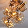Ripoll Deckenleuchte Glas 15 cm Gold, Schwarz, 8-flammig