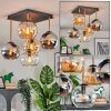 Koyoto Deckenleuchte Glas 15 cm Gold, Schwarz, 5-flammig