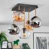 Koyoto Deckenleuchte Glas 15 cm Gold, Schwarz, 5-flammig
