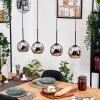 Koyoto Hängeleuchte Glas 15 cm Naturfarben, Schwarz, 4-flammig