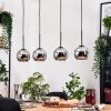 Koyoto Hängeleuchte Glas 15 cm Naturfarben, Schwarz, 4-flammig