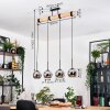 Koyoto Hängeleuchte Glas 15 cm Naturfarben, Schwarz, 4-flammig