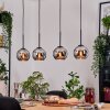 Koyoto Hängeleuchte Glas 15 cm Naturfarben, Schwarz, 4-flammig