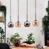 Koyoto Hängeleuchte Glas 15 cm Naturfarben, Schwarz, 4-flammig