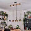 Koyoto Hängeleuchte Glas 15 cm Naturfarben, Schwarz, 4-flammig