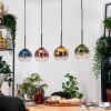 Koyoto Hängeleuchte Glas 15 cm Naturfarben, Schwarz, 4-flammig