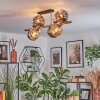 Ripoll Deckenleuchte Glas 15 cm Gold, Schwarz, 8-flammig