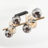Ripoll Deckenleuchte Glas 15 cm Gold, Schwarz, 8-flammig