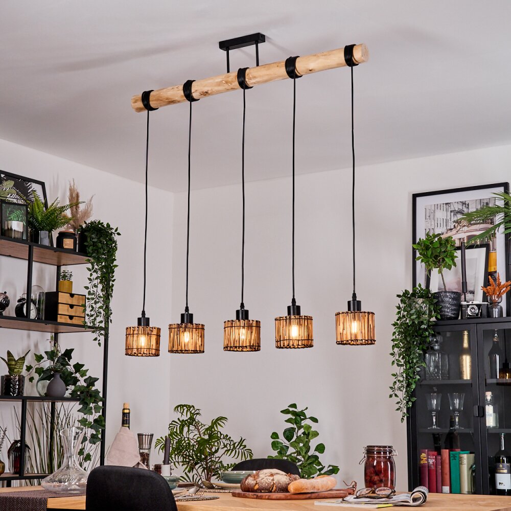 Cando Hängeleuchte Naturfarben, Schwarz, 5-flammig main product photo