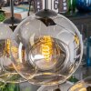 Ripoll Hängeleuchte Glas 20 cm Klar, Rauchfarben, 6-flammig