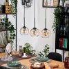 Koyoto Hängeleuchte Glas 15 cm Naturfarben, Schwarz, 3-flammig