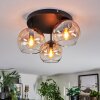 Koyoto Deckenleuchte Glas 15 cm Bernsteinfarben, Klar, 3-flammig
