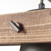 Brilliant Leuchten Plow Pendelleuchte Holz dunkel, Schwarz, 2-flammig