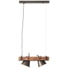 Brilliant Leuchten Plow Pendelleuchte Holz dunkel, Schwarz, 2-flammig