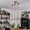 Koyoto Hängeleuchte Glas 15 cm Naturfarben, Schwarz, 3-flammig