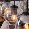 Koyoto Hängeleuchte Glas 15 cm Naturfarben, Schwarz, 3-flammig