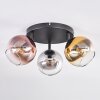 Koyoto Deckenleuchte Glas 15 cm Gold, Klar, Kupferfarben, Rauchfarben, 3-flammig