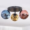 Ripoll Deckenleuchte Glas 15 cm Blau, Gold, Kupferfarben, 3-flammig