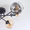 Koyoto Deckenleuchte Glas 15 cm Bernsteinfarben, Klar, Rauchfarben, 6-flammig