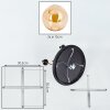 Gastor Deckenleuchte Glas 15 cm Messing, Schwarz, 5-flammig