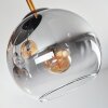 Koyoto Deckenleuchte Glas 15 cm Messing, Schwarz, 5-flammig