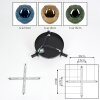 Ripoll Deckenleuchte Glas 15 cm Blau, Gold, Grün, 3-flammig