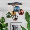 Ripoll Deckenleuchte Glas 15 cm Gold, Schwarz, 5-flammig