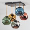 Ripoll Deckenleuchte Glas 15 cm Gold, Schwarz, 5-flammig