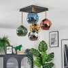 Ripoll Deckenleuchte Glas 15 cm Gold, Schwarz, 5-flammig