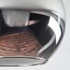 Koyoto Deckenleuchte Glas 15 cm Messing, Schwarz, 5-flammig