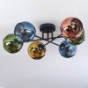 Koyoto Deckenleuchte Glas 15 cm Blau, Gold, Grün, Kupferfarben, 6-flammig