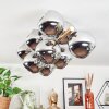 Koyoto Deckenleuchte Glas 15 cm Gold, Schwarz, 10-flammig